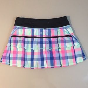 Lululemon plaid pacesetter skirt